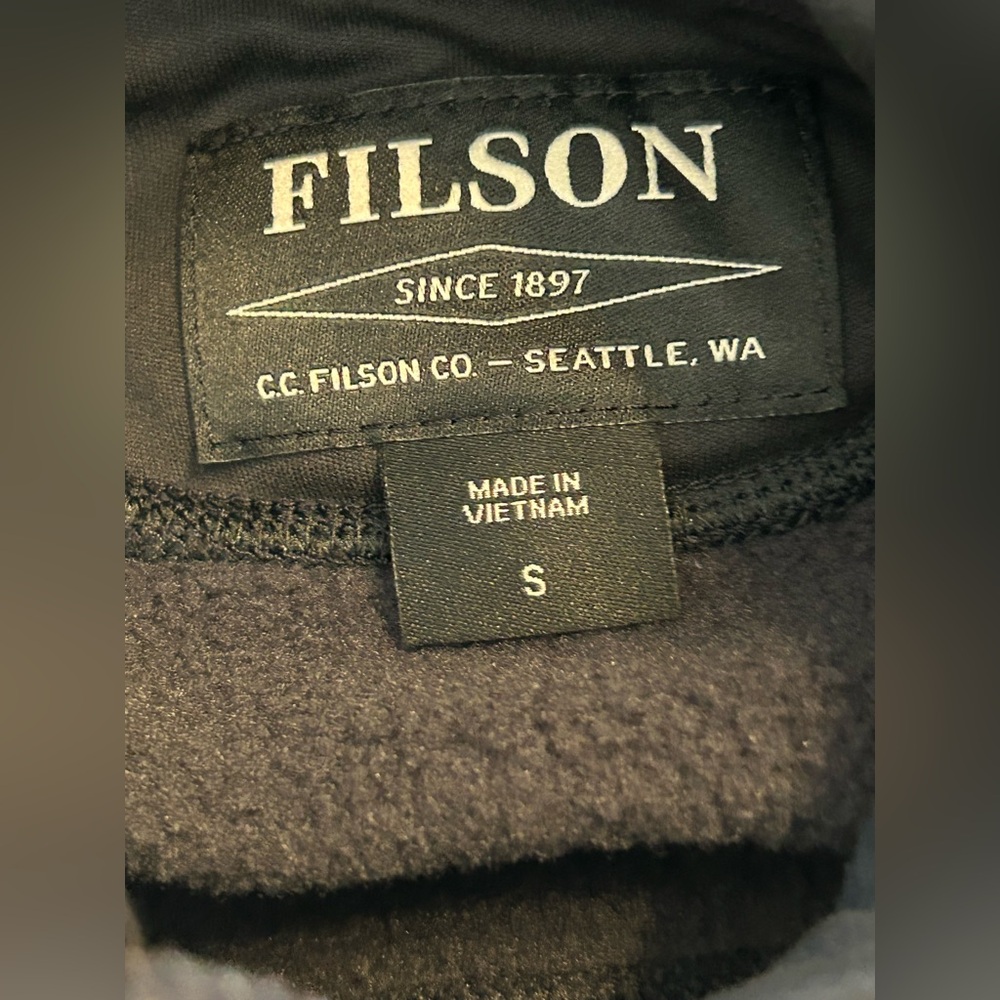 Filson Ridgeway Fleece Vest Men’s Size Small Navy Blue - Picture 6 of 8